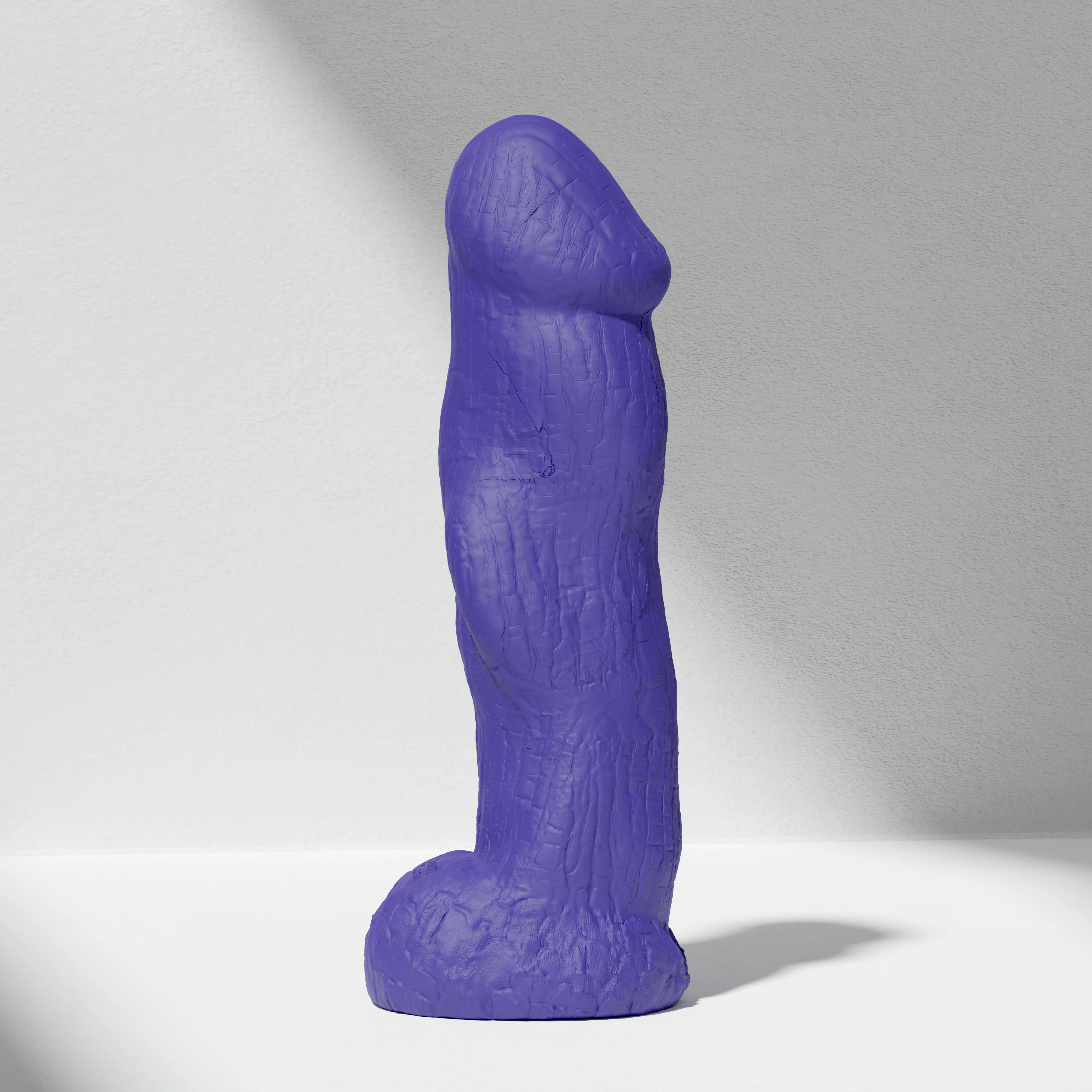 GreedyCluster HADES textured knot silicone dildo in Azure