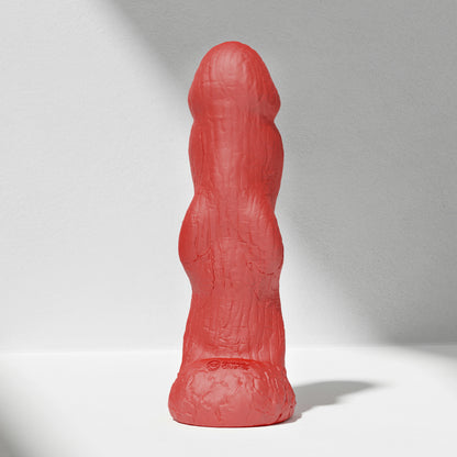 GreedyCluster HADES textured knot silicone dildo in Scarlett