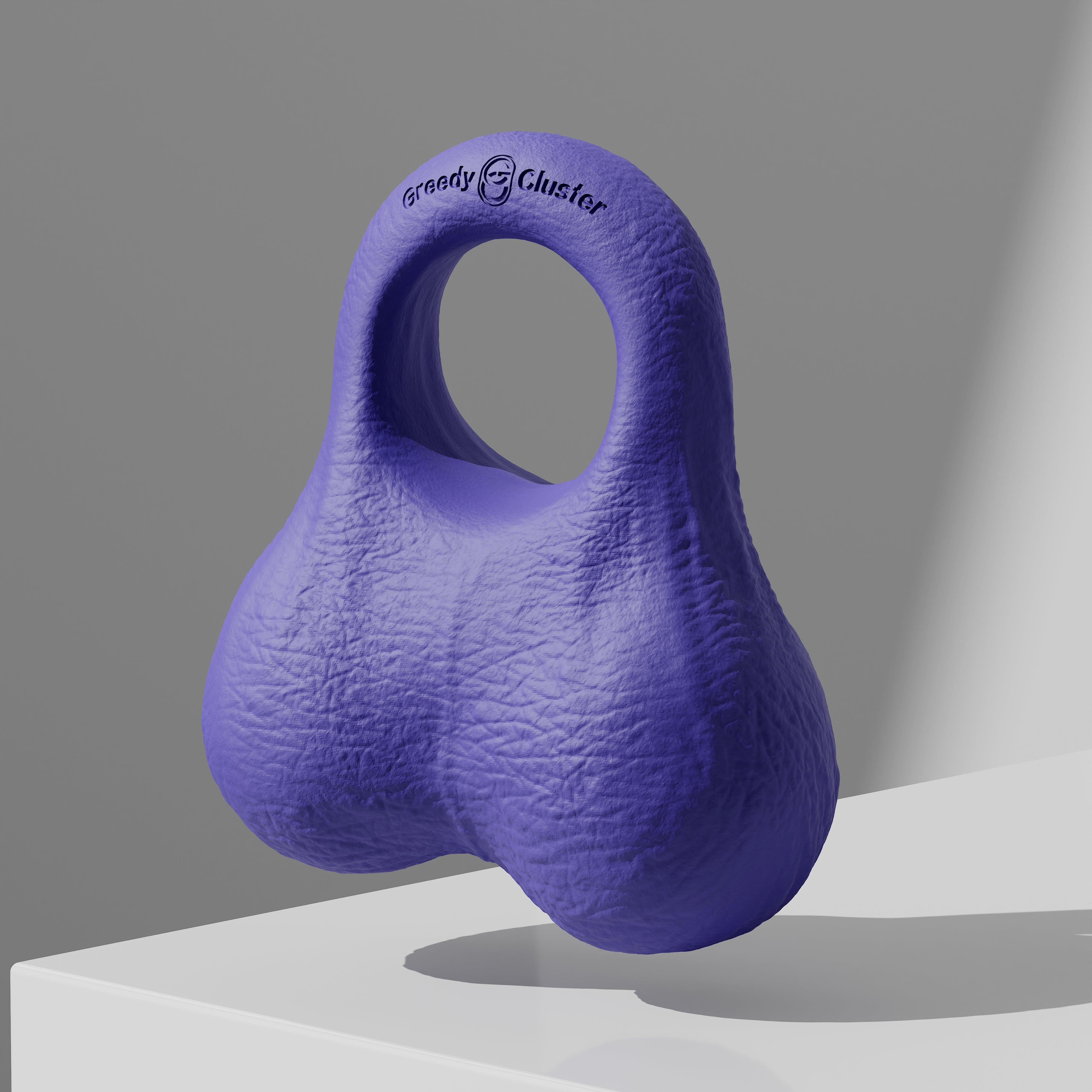 GreedyCluster O-RING 02 platinum silicone cock ring with wearable ball design